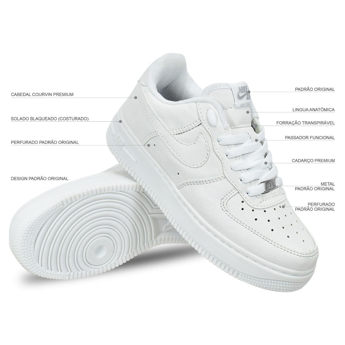 Tênis Air Force 1 '07' White Branco