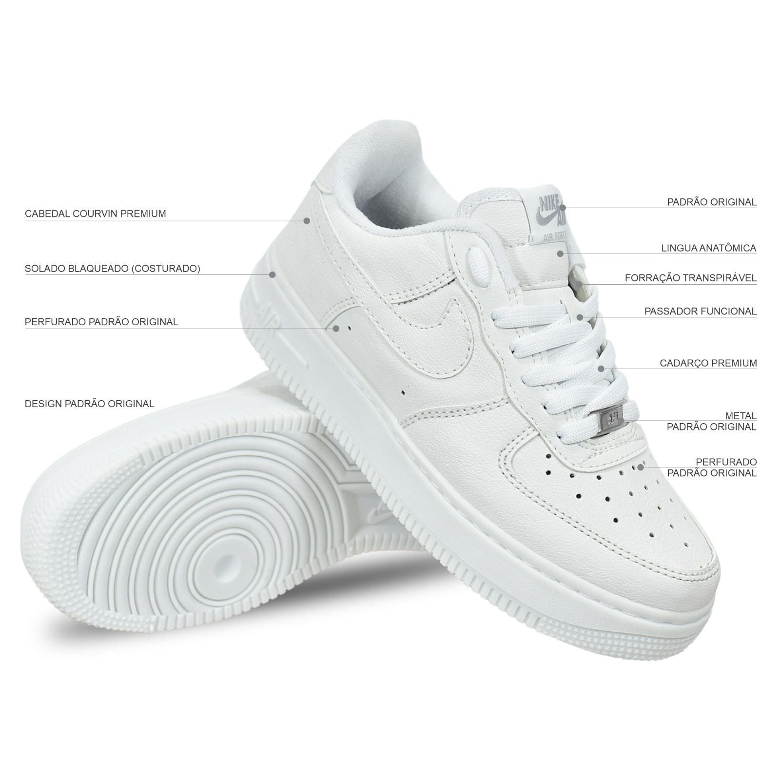 Tênis Air Force 1 '07' White Branco